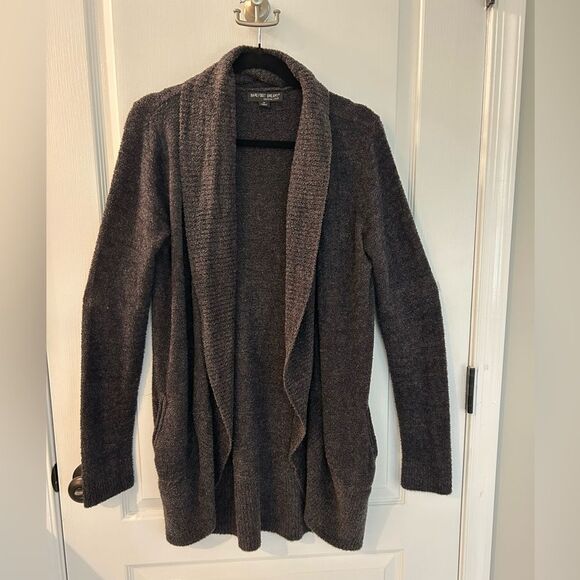 Barefoot Dreams Women’s Dark Gray Soft Cozy Open Cardigan Size Medium - Picture 13 of 15